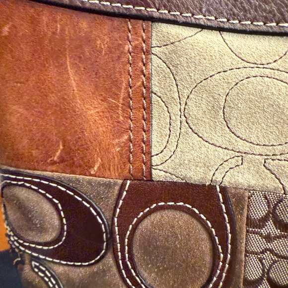 Coach Y2K Brown Patchwork Shoulder Bag 2008 w/dust bag - Picture 16 of 16